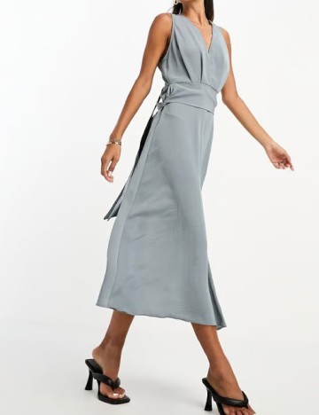 Rochie medie ASOS, gri