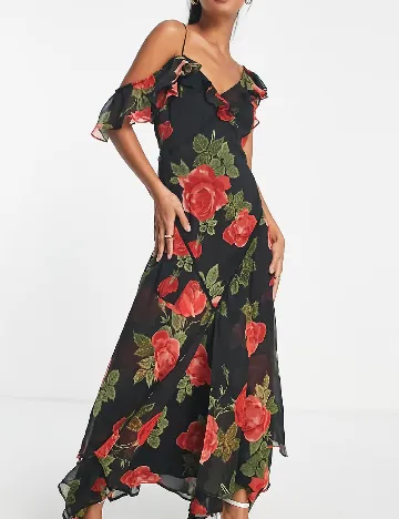 Rochie lunga ASOS, negru Negru
