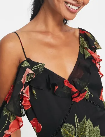 Rochie lunga ASOS, negru Negru