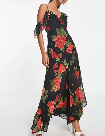 Rochie lunga ASOS, negru Negru