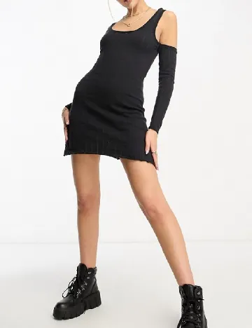 Rochie scurta Stradivarius, gri inchis Gri