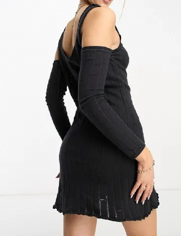 Rochie scurta Stradivarius, gri inchis Gri
