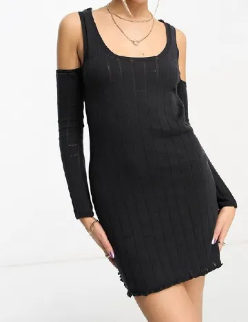 Rochie scurta Stradivarius, gri inchis Gri