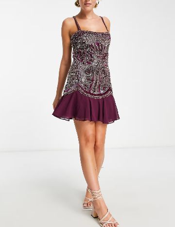 Rochie scurta ASOS, mov