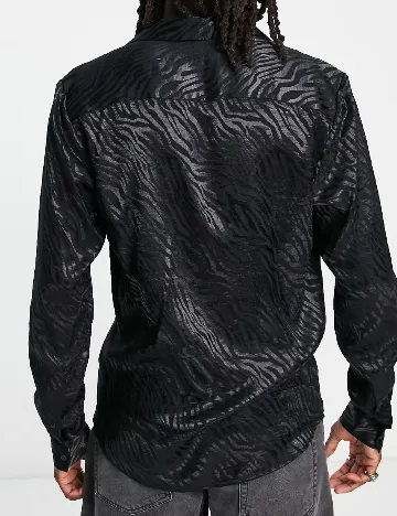 Camasa ASOS, negru Negru