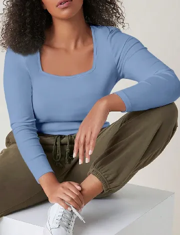 Bluza SHEIN CURVE, albastru Albastru