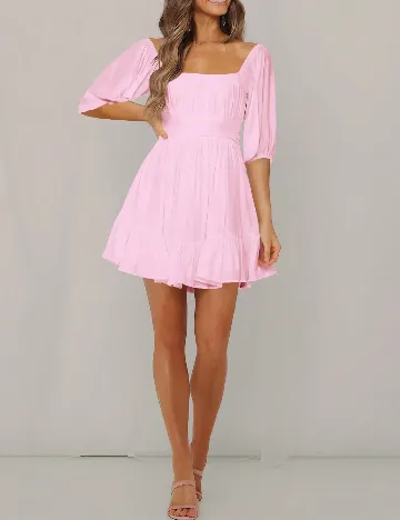 Rochie scurta SHEIN, roz Roz