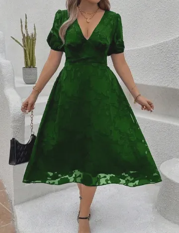 Rochie medie SHEIN CURVE, verde Verde