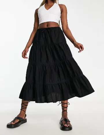 Fusta Reclaimed Vintage, negru Negru