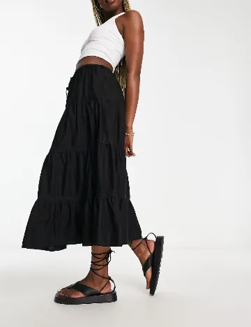 Fusta Reclaimed Vintage, negru Negru