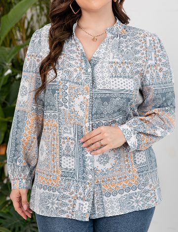 Camasa SHEIN CURVE, albastru