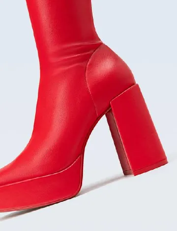 Botine Stradivarius, rosu Rosu