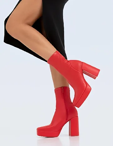 Botine Stradivarius, rosu Rosu