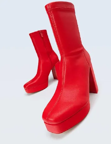 Botine Stradivarius, rosu Rosu