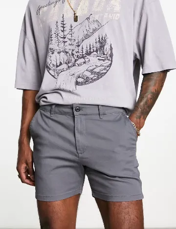 Pantaloni scurti Plus Size ASOS, gri Gri
