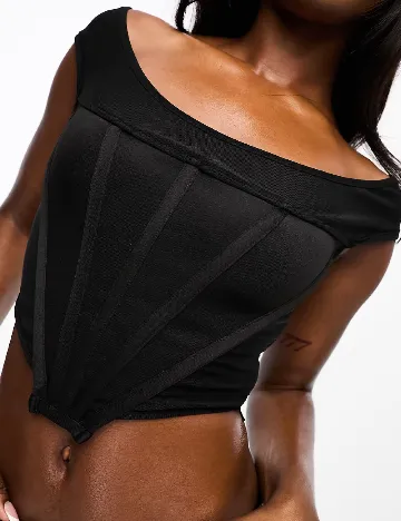 Top ASOS, negru Negru