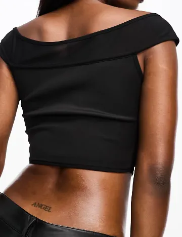 Top ASOS, negru Negru