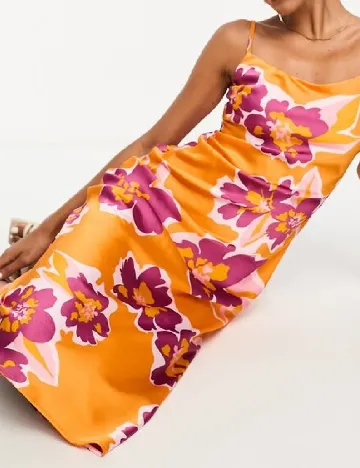 Rochie medie Lola May, portocaliu Portocaliu