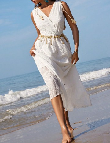 Rochie lunga Anewsta, alb