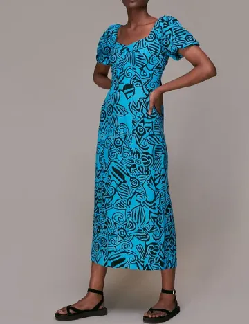 Rochie medie Whistles, albastru Albastru