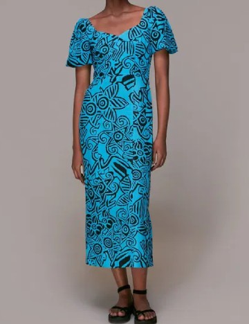 Rochie medie Whistles, albastru