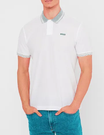 Tricou BOSS, alb Alb