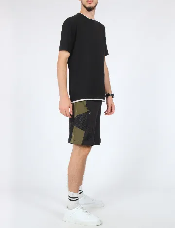 Pantaloni scurti Bolongaro Trevor, negru/verde Negru