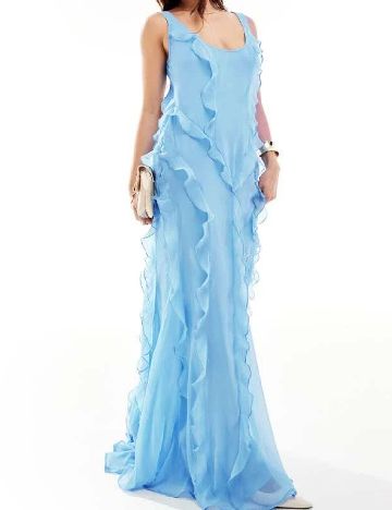 Rochie lunga ASOS, albastru