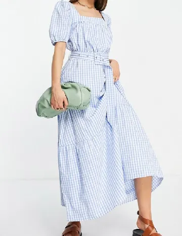 Rochie medie Vila, albastru Albastru
