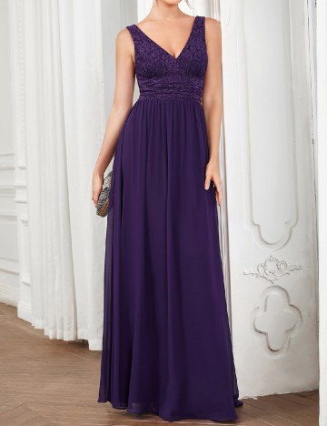 Rochie lunga Ever-Pretty, mov