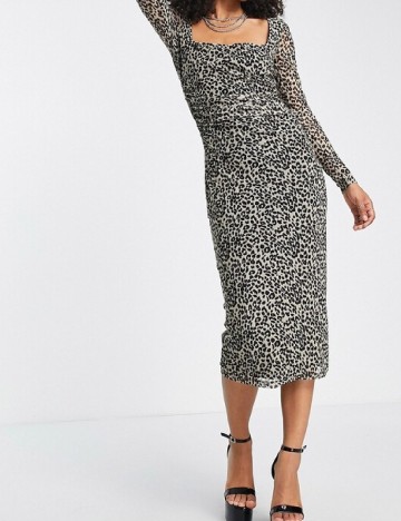 Rochie medie Edited, animal print