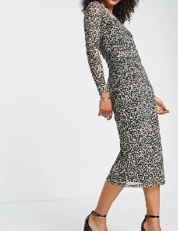 Rochie medie Edited, animal print Animal print