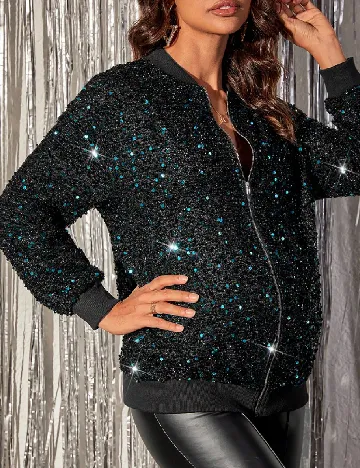 Jacheta SHEIN Maternity, verde/negru Verde