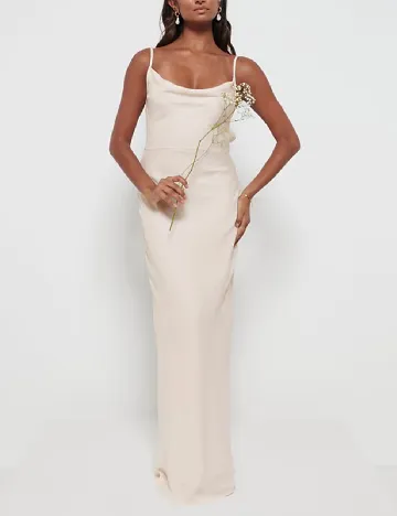 Rochie lunga Pretty Lavish, crem Crem