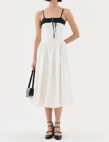 Rochie medie extro&vert, alb