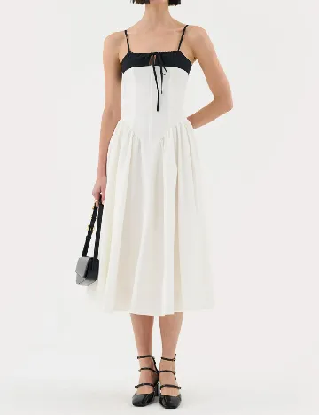 Rochie medie extro&vert, alb Alb