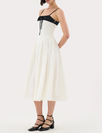 Rochie medie extro&vert, alb