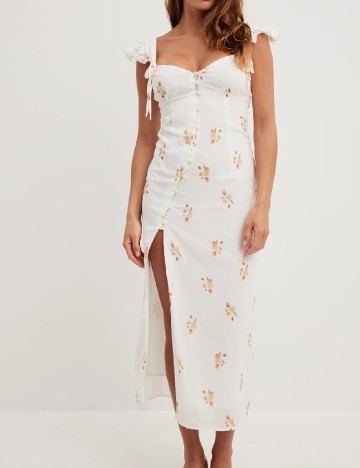 Rochie medie NA-KD, alb