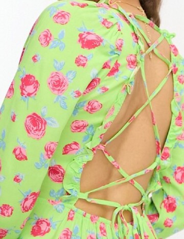 Rochie medie Vila, verde