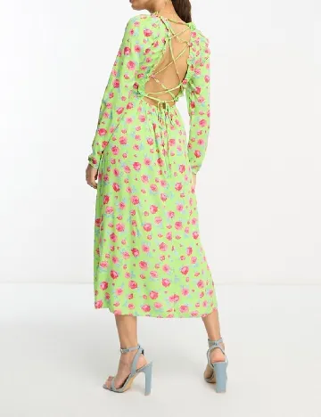 Rochie medie Vila, verde Verde