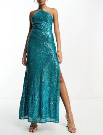 Rochie lunga ASOS, albastru