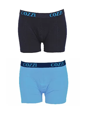 Set Boxeri 2 perechi Cozzi, bleumarin inchis/bleu Albastru