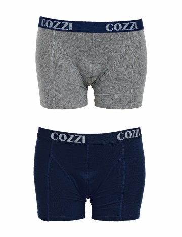 Set Boxeri 2 perechi Cozzi, bleumarin/gri