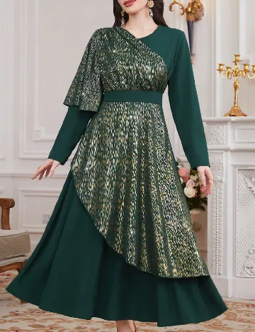 Rochie lunga SHEIN, verde Verde