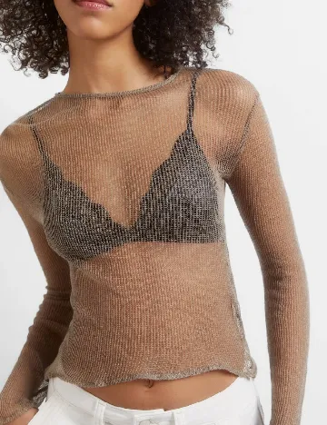 Bluza Pull&Bear, maro Maro