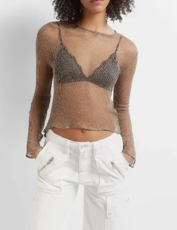 Bluza Pull&Bear, maro Maro