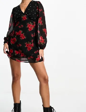 Rochie scurta Wednesday sgirl, negru Negru
