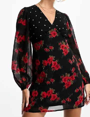 Rochie scurta Wednesday sgirl, negru Negru