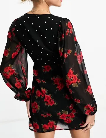 Rochie scurta Wednesday sgirl, negru Negru