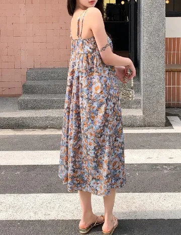 Rochie medie Dazy, albastru/maro Albastru